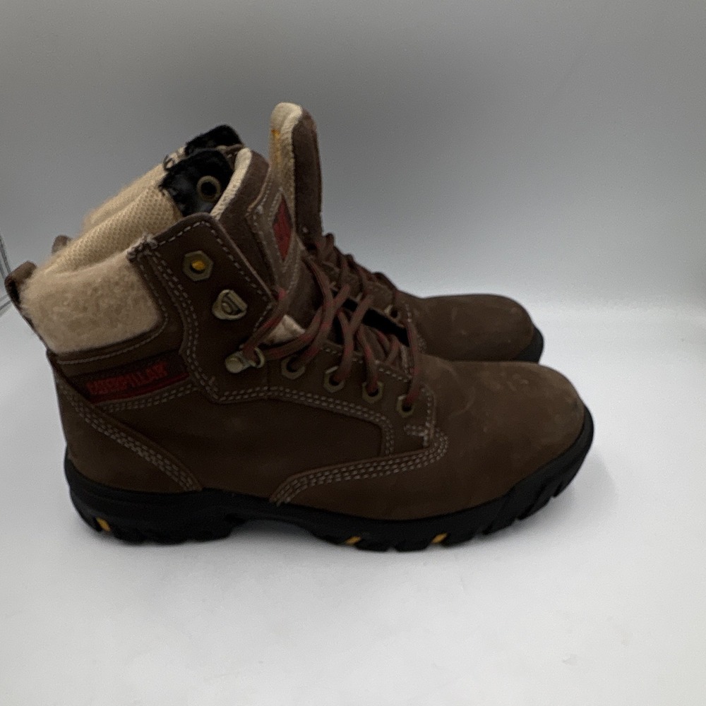 Caterpillar Tess Sundance Brown Leather EH Work Boots, Women's 7.5 Wide - Picture 3 of 14